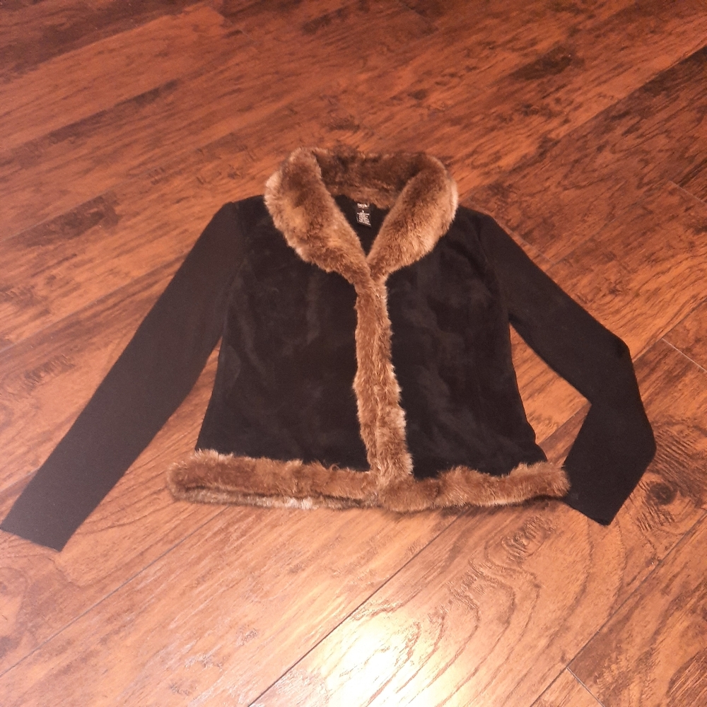 Mossimo Small Genuine Leather Shell Wool Jacket - image 7